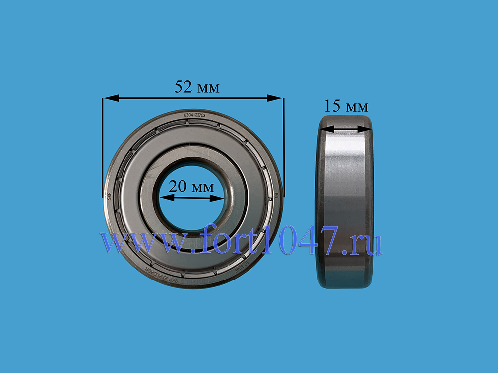 Подшипник 6304 ZZ (20*52*15) SKF