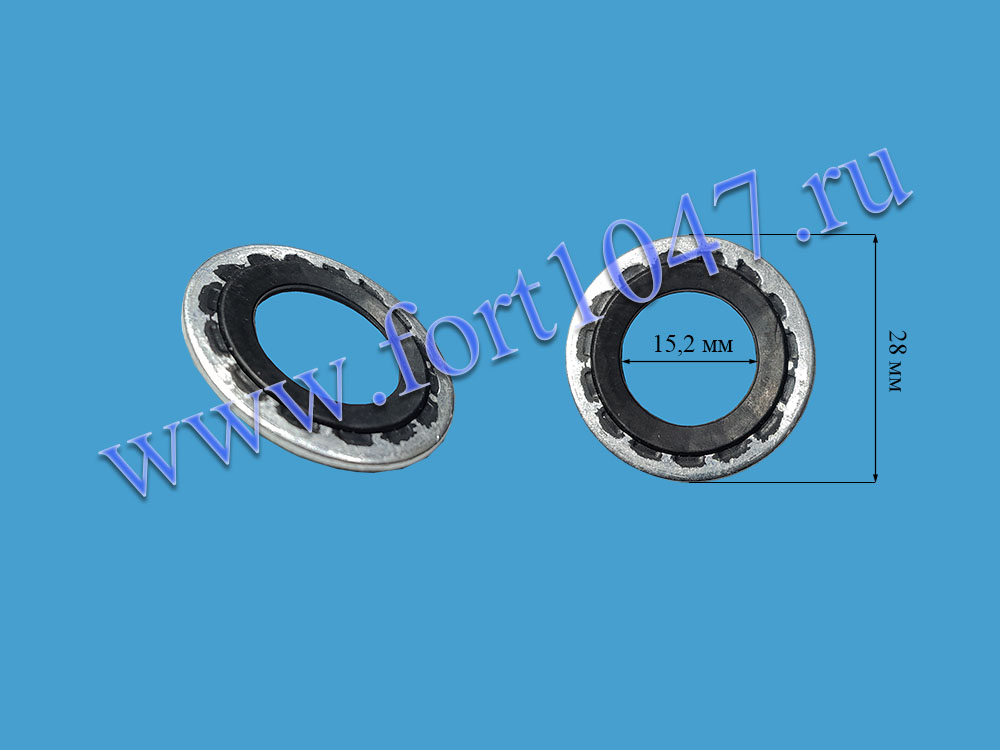 Металлорезиновое кольцо внешний D = 28мм внутренний d = 15,2мм