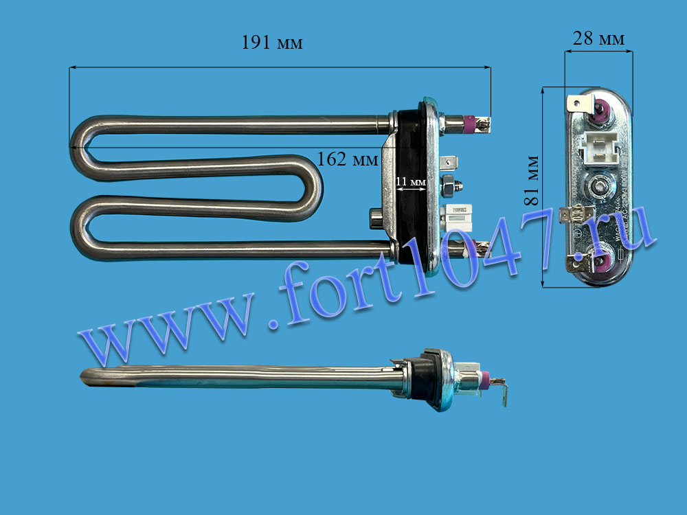 ТЭН 1800W прямой L=160мм с датчиком Haier