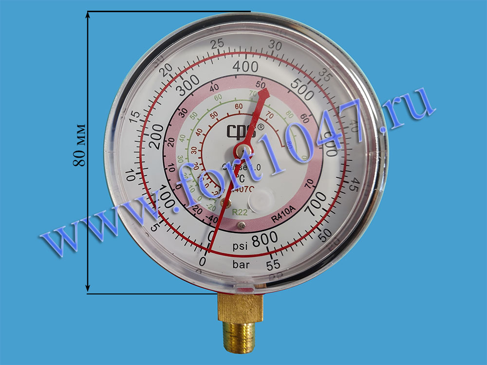 Манометр 80мм R410A, 407C, 22 СPS RGO4H