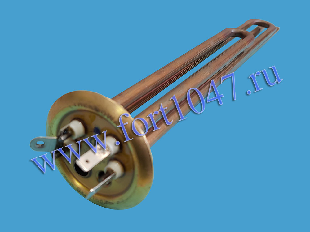 ТЭН RF 2500W фланец d64мм под анодМ4 2клемы+1под винт PREMIUM TW (медь) (2 трубки для термостата)