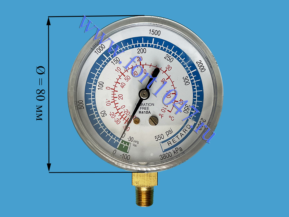 Мановакуумметр 80мм R410A DSEL