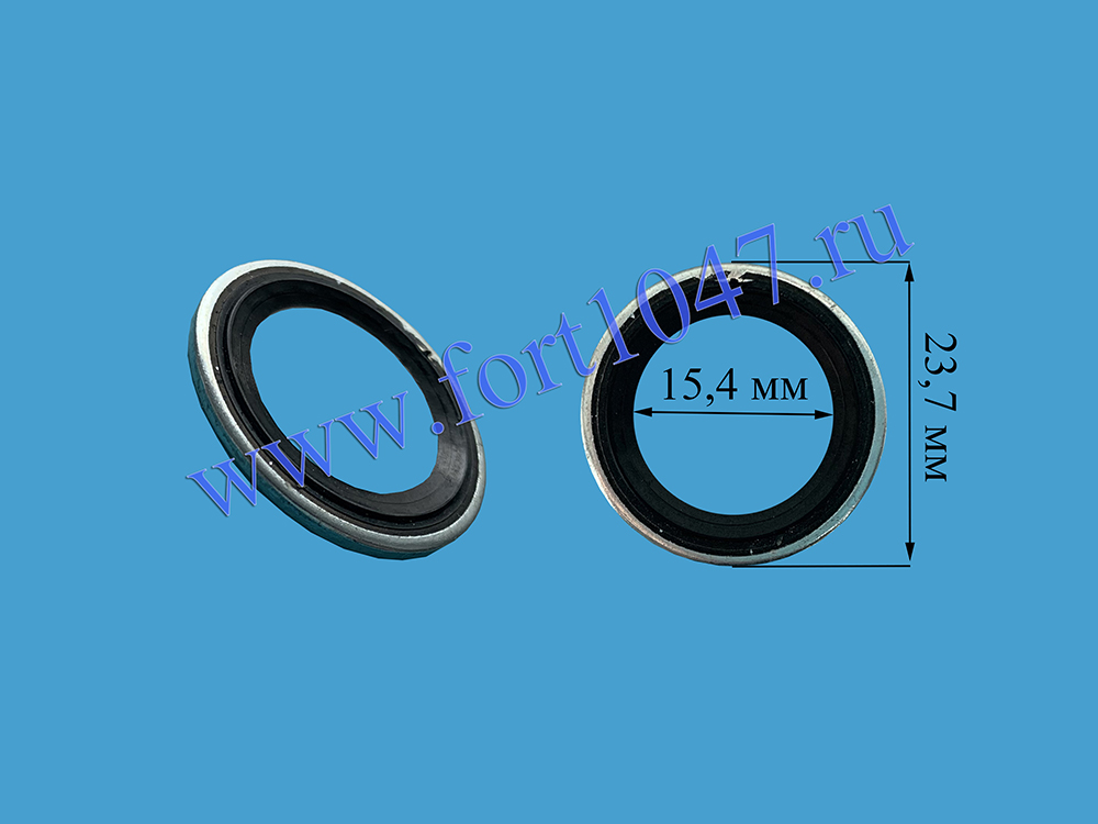 Металлорезиновое кольцо внешний D = 23,7мм внутренний d = 15,4мм
