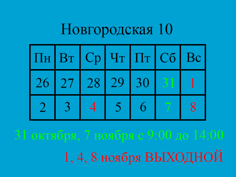 Новгородская 10