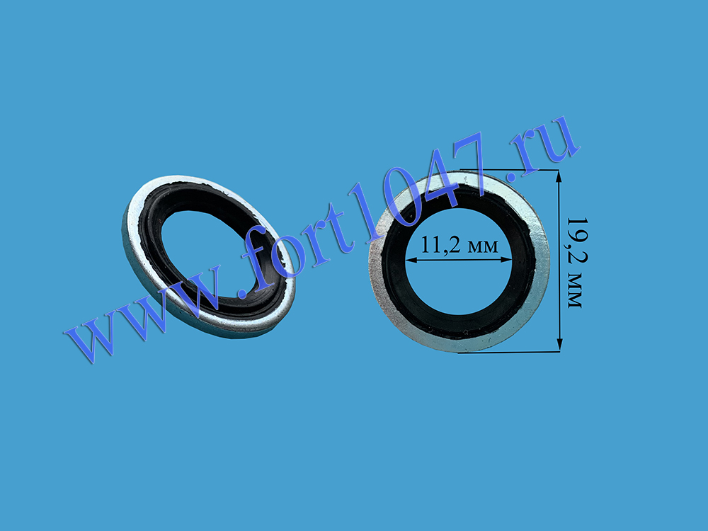 Металлорезиновое кольцо внешний D = 19,2мм внутренний d = 11,2мм